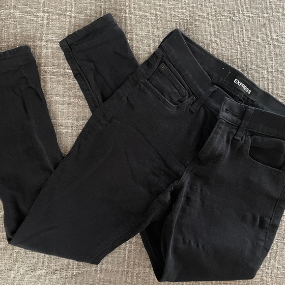 SALE 2 for $7! ☀️ Express Jean Leggings True Black Wash  // 0P - Picture 1 of 5